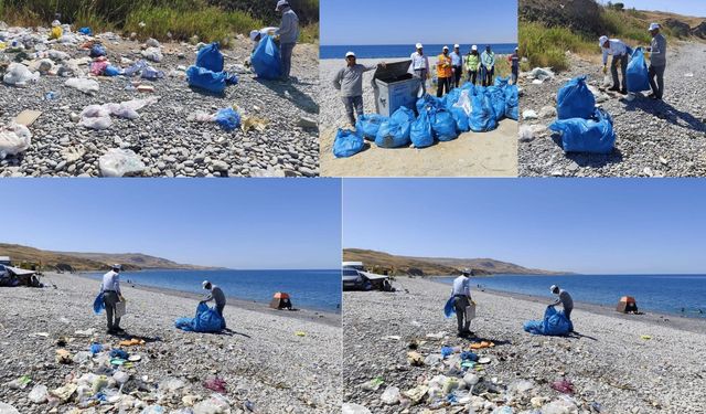 Tuşba’da uçtular, eğlendiler… Çöplerini sahile indirdiler!