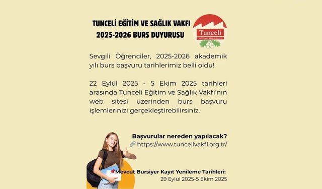 Dersimli Öğrencilere TESV’den Burs Desteği