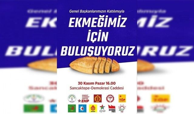 İstanbul’da “Ekmeğimiz İçin Buluşuyoruz” mitingi hazırlığı