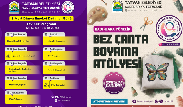 Tatvan’da 8 Mart etkinlikleri 3 gündür sahada