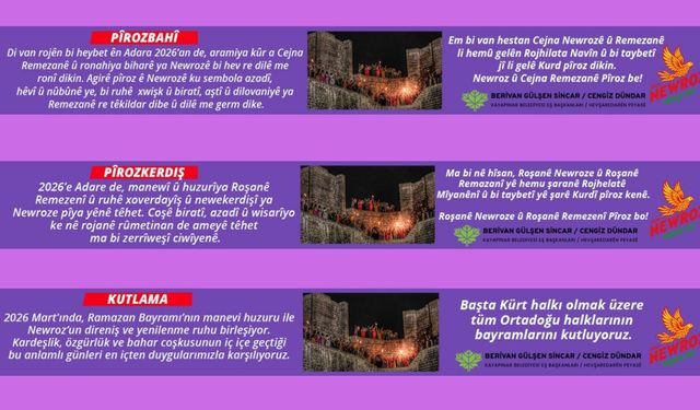 Kayapınar’dan Newroz ve Ramazan Bayramı kutlama mesajı