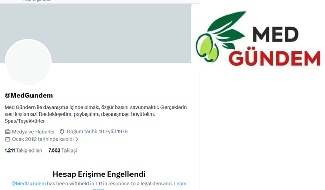 Med Gündem’in X hesabına erişim engeli getirildi