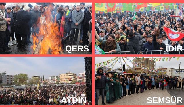 Li Îdir, Qers, Semsûr û Aydinê Newroz hate pîrozkirin
