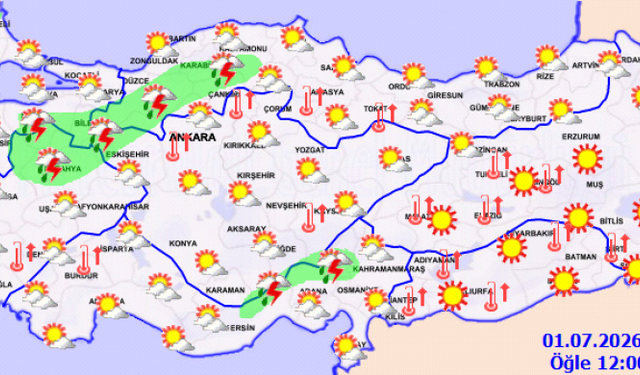 Bazı kentlerde sıcaklık 40 dereceyi bulacak