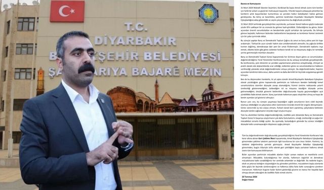 Hatun’dan Amed Büyükşehir Belediyesi’nden istifa açıklaması