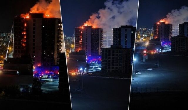 Amed’de bir plazada yangın çıktı