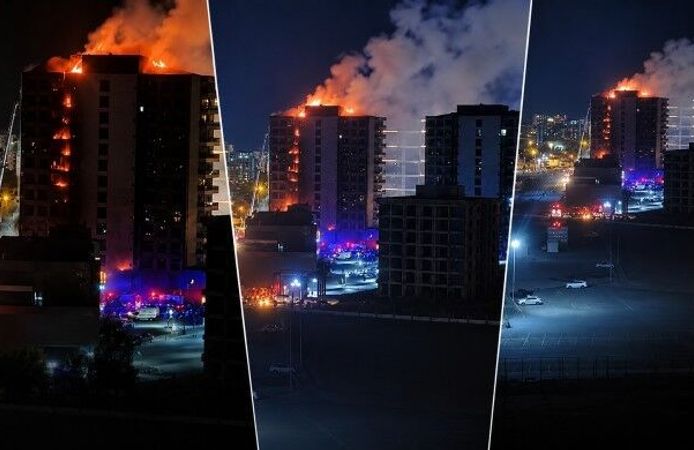 Amed’de bir plazada yangın çıktı
