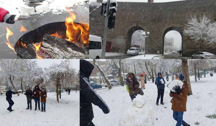 Amed’e Yıllar Sonra Kar: Sur İçi Beyaza Büründü