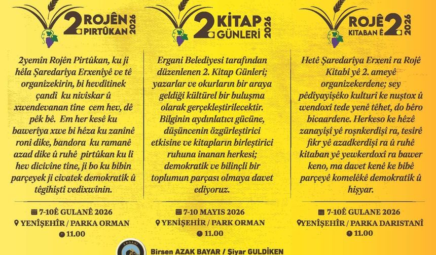 Ergani’de 2. Kitap Günleri okurlarla buluşuyor