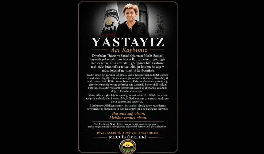 DTSO Meclis Başkanı Nevin İl, İstanbul'da yaşamını yitirdi