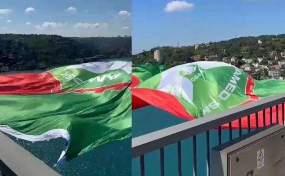 İstanbul Boğazı’nda Amedspor bayrağı