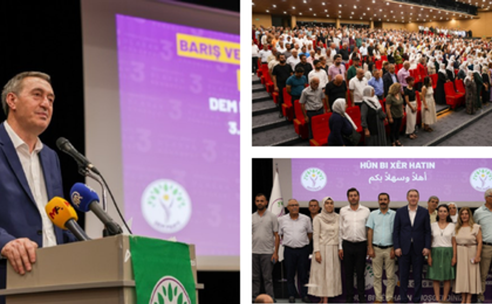 DEM Parti Mersin İl Eşbaşkanlığı'na Eylem Sonuvar ve Adnan Şahin seçildi
