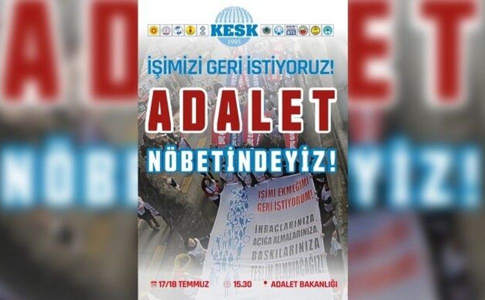 KESK, ihraçlara karşı yarın Adalet Bakanlığı önüne yürüyecek