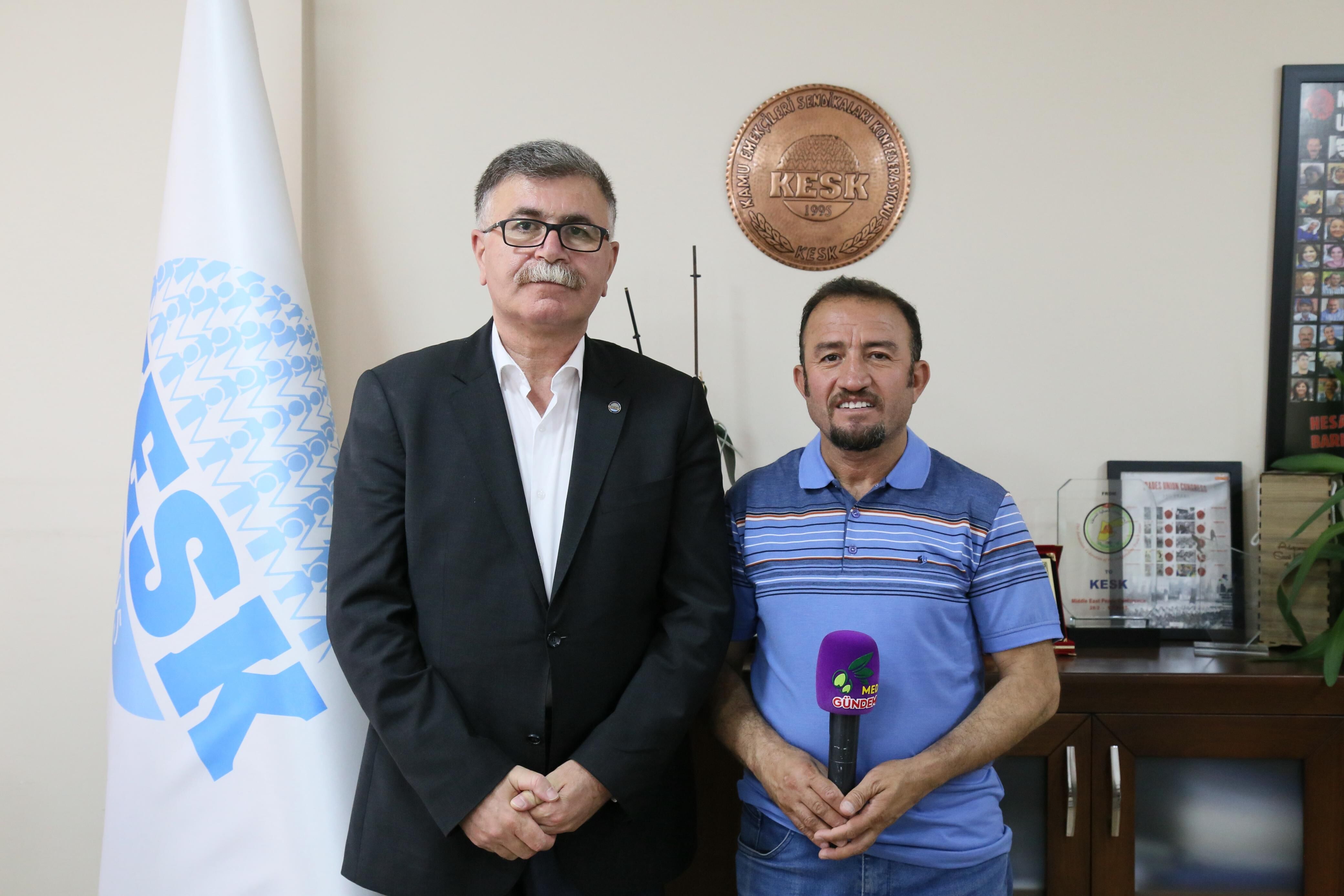 KESK Eş Genel Başkanı Ahmet Karagöz / Gazeteci Hamza Özkan